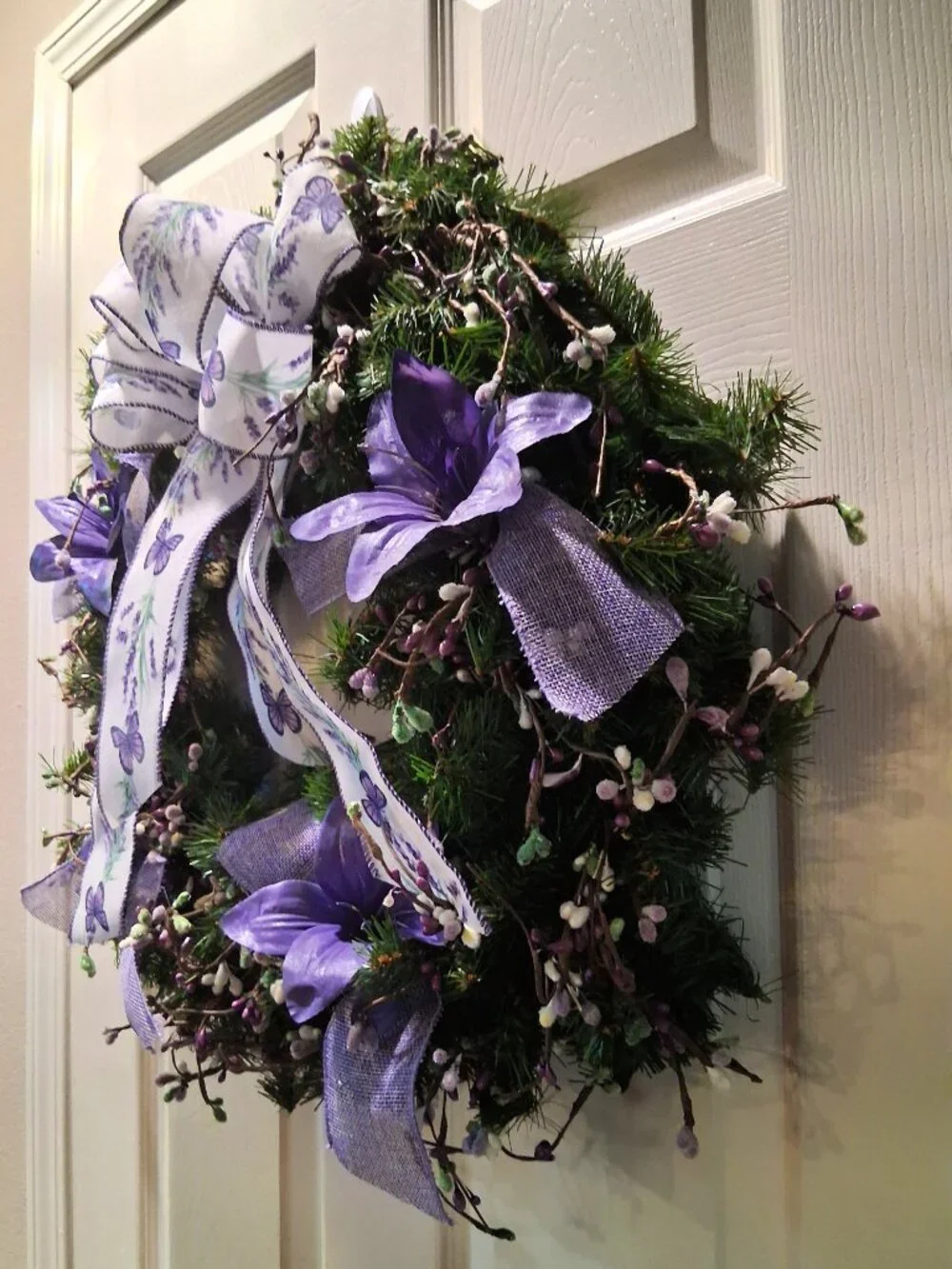 Handmade Purple Spring Butterfly Wreath